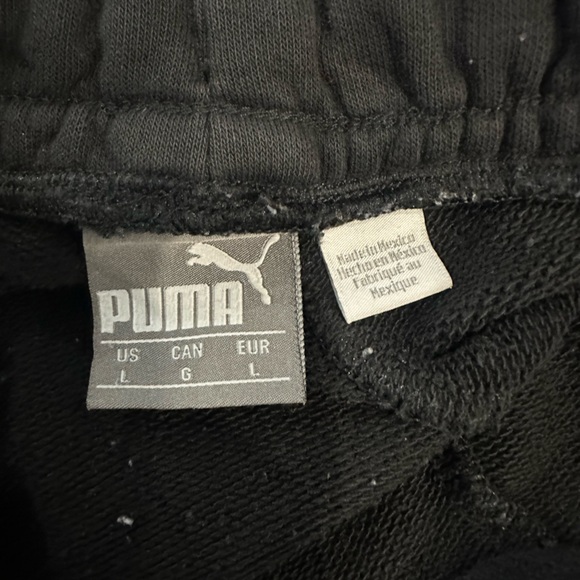 puma sweat joggers in black - elastic cuff & internal drawstrings - Picture 4 of 4